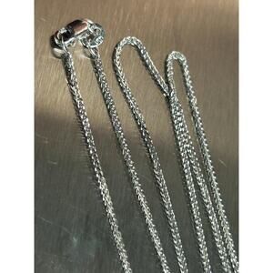 14k solid white gold unique chain necklace dainty 16” 1.47g fine jewelry